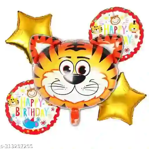 مجموعة بالونات فويل هيليوم  5 قطع شكل نمر